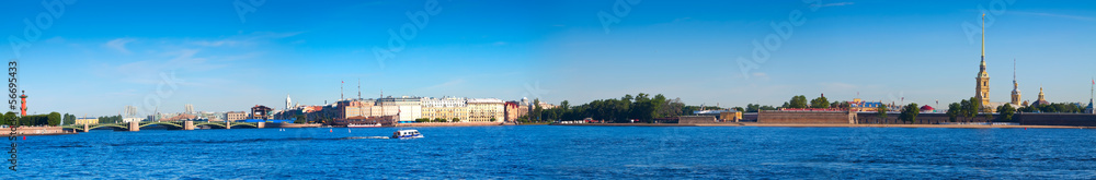 Panoramic view from Neva river