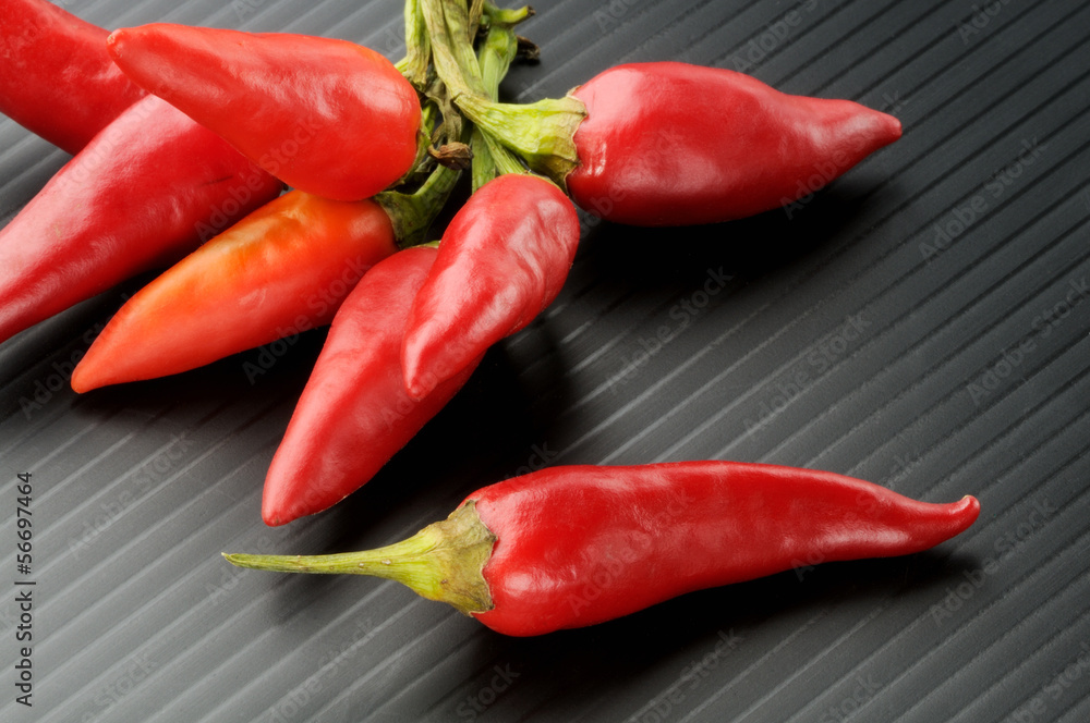 group of hot peppers