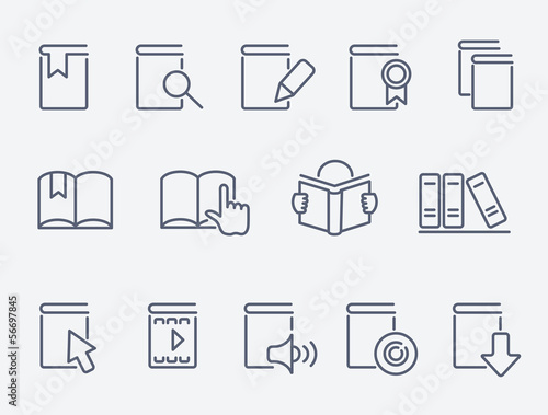 Book icons set