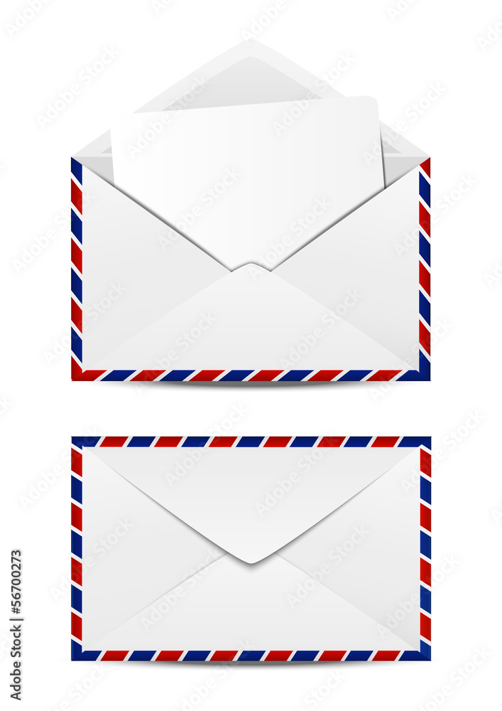 Air post mails on white Air post mails on white
