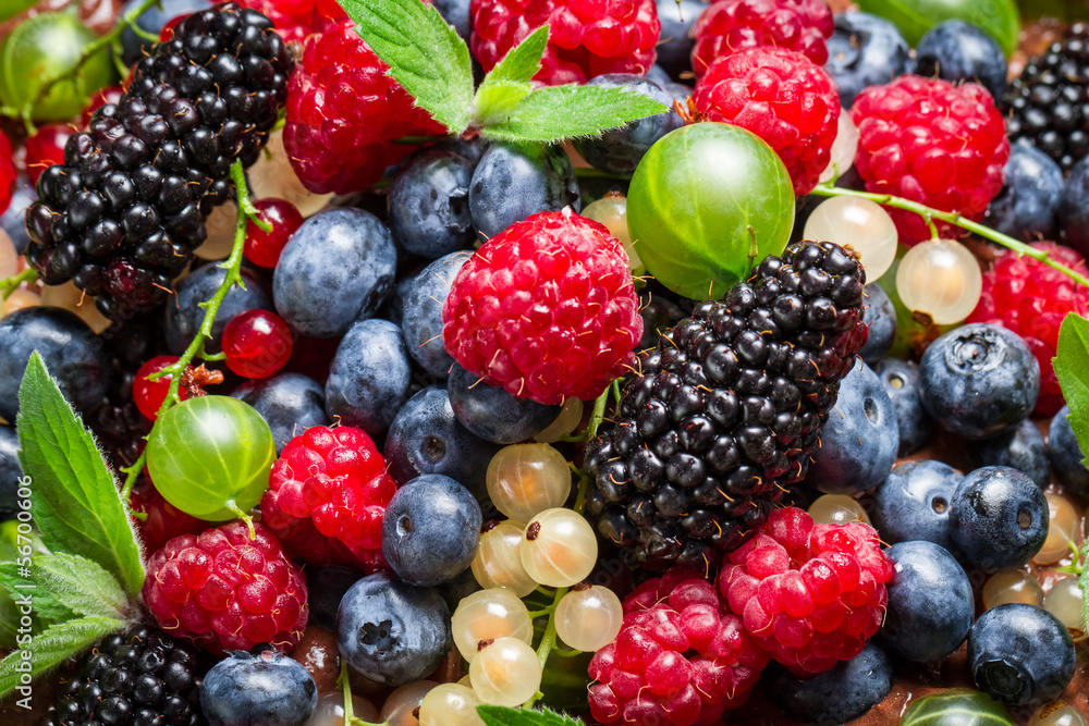Closeup of fresh berry fruits Closeup of fresh berry fruits