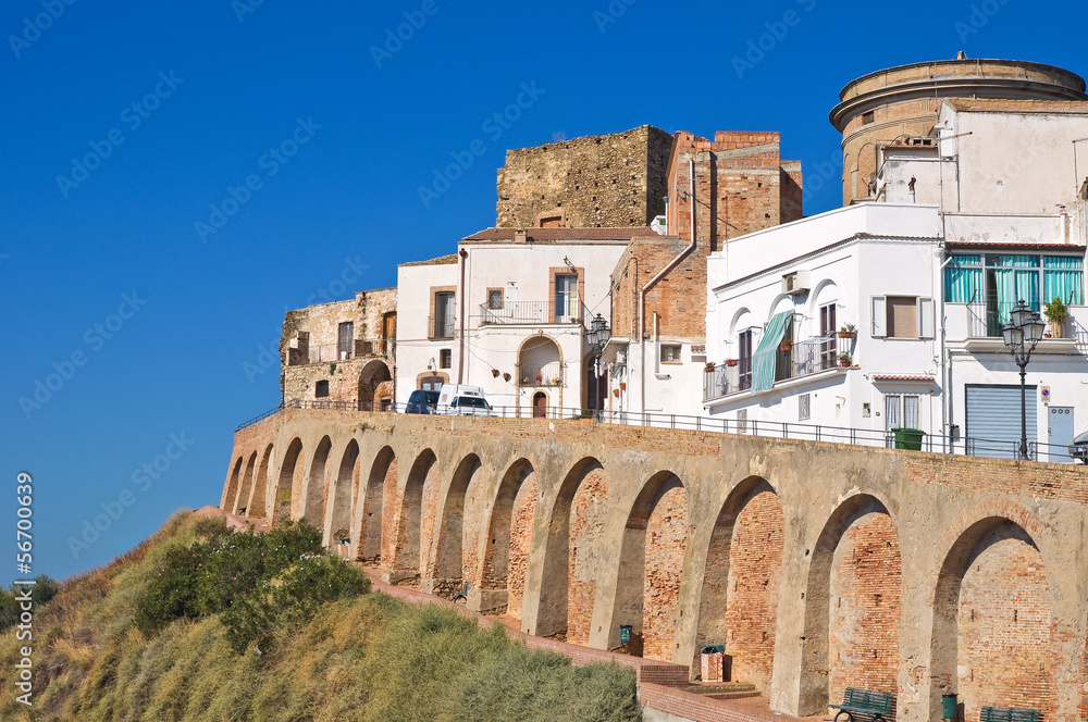 Panoramic view of Pisticci. Basilicata. Italy.