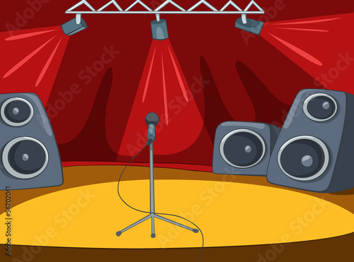 Rock&Roll Stage Cartoon