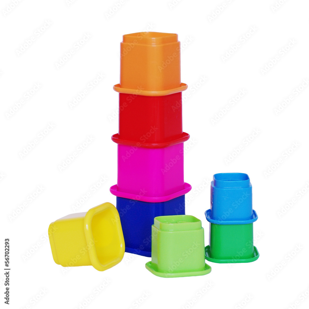nesting blocks for babys on white background nesting blocks for babys on white background