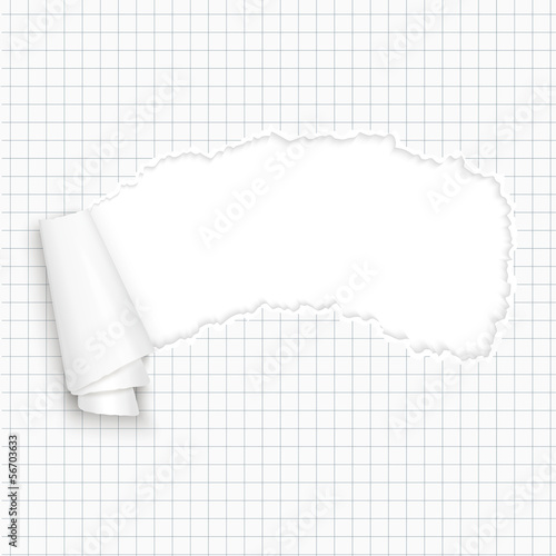 aufgerissenes Papier mit Textfreiraum