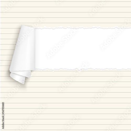 aufgerissenes Papier mit Textfreiraum
