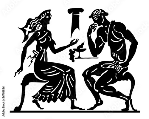 Background in the Greek style