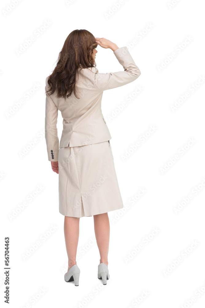 Rear view of young businesswoman looking away Rear view of young businesswoman looking away