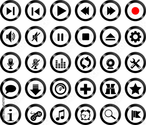 media buttons white more 1