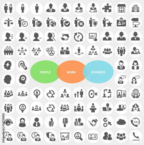Set of Business Work People Icons