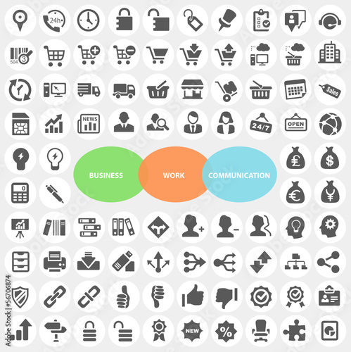 Set of Business Work Communication Icons