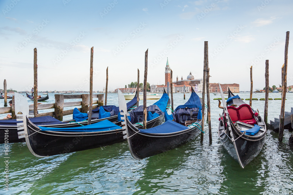 gondola boats in Venice, Italy