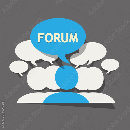 Forum group with speech bubble