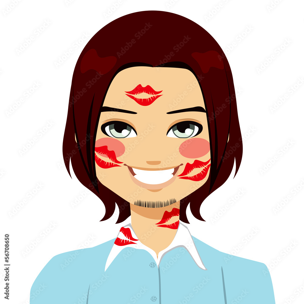 Man With Lipstick Marks Man With Lipstick Marks