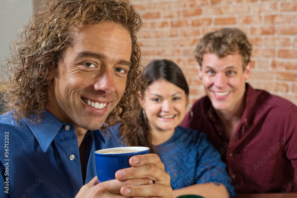Fototapeta premium Smiling Man with Coffee