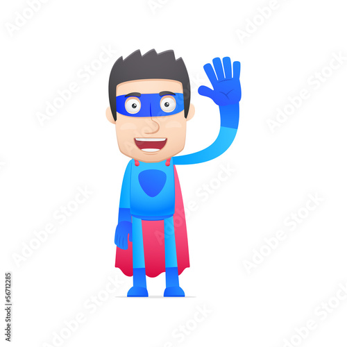 superhero in various poses