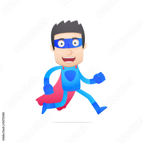 superhero in various poses