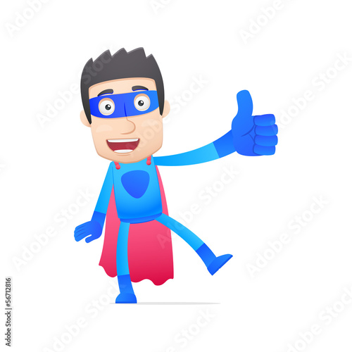superhero in various poses