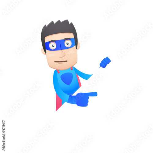 superhero in various poses