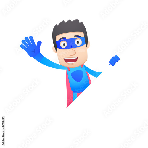 superhero in various poses