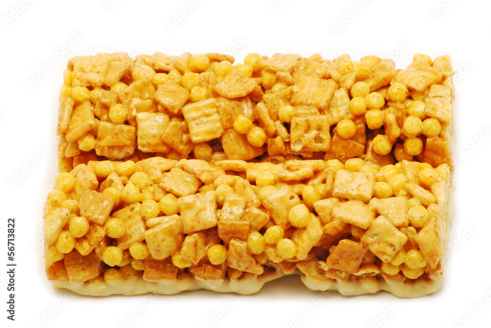 Chocolate Muesli Bars isolated on white background Chocolate Muesli Bars isolated on white background
