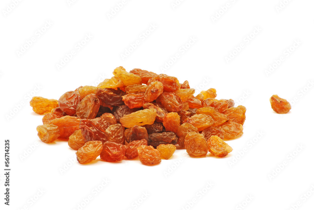 Bunch of raisins isolated on white background Bunch of raisins isolated on white background