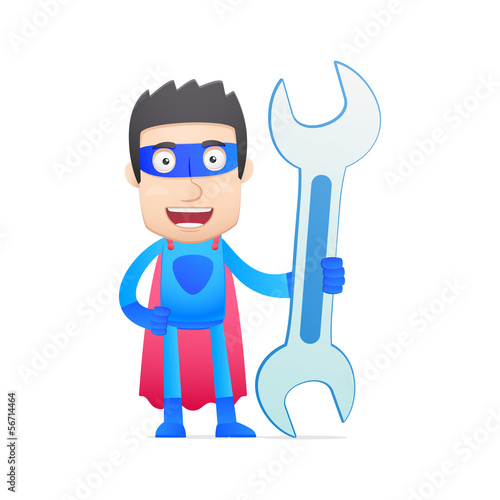 superhero in various poses
