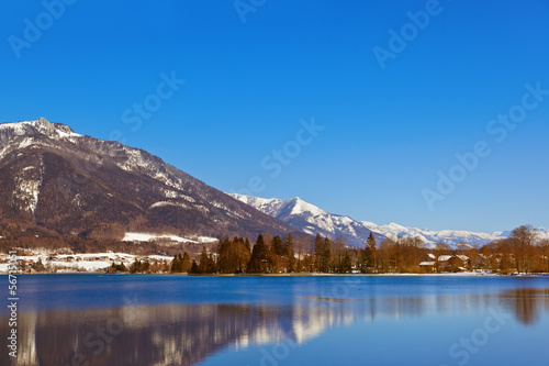 Fototapeta Naklejka Na Ścianę i Meble -  Mountains ski resort Abersee Austria