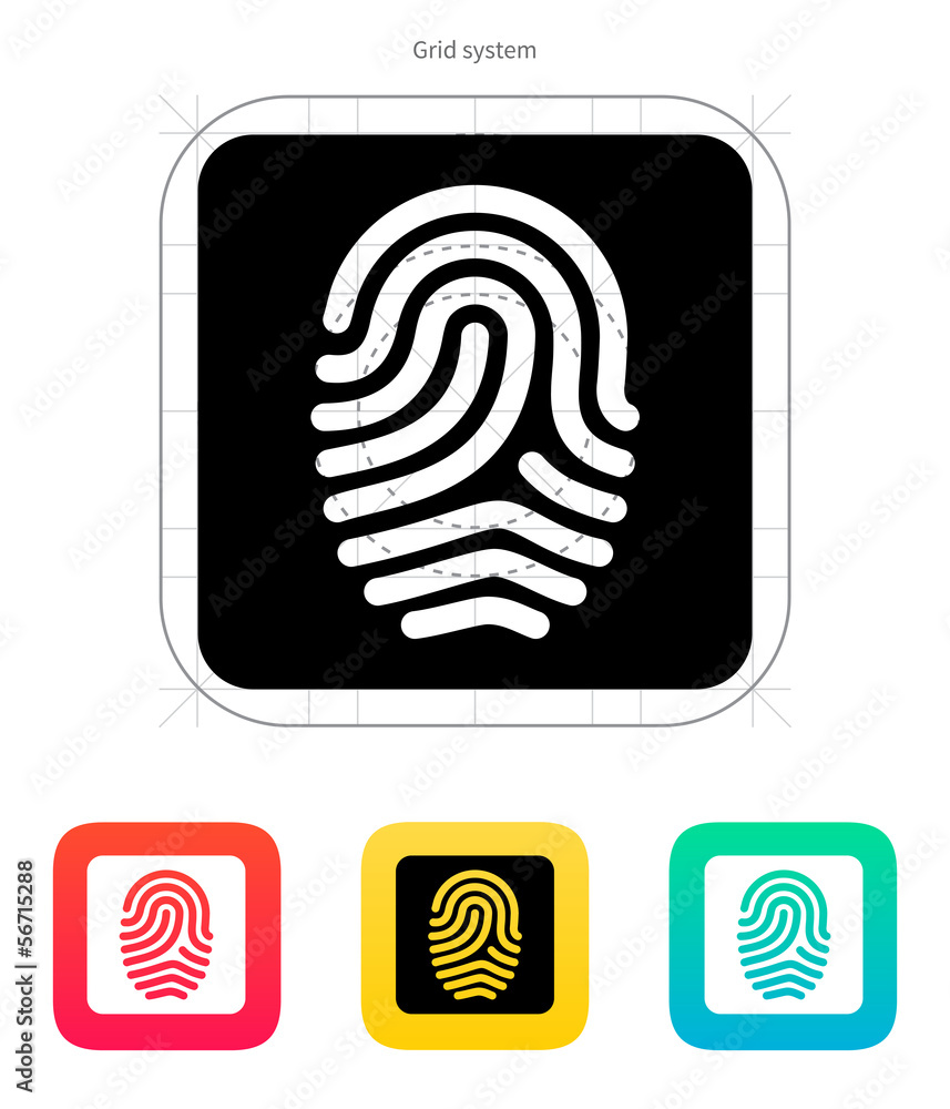 Fingerprint and thumbprint icon. Fingerprint and thumbprint icon.