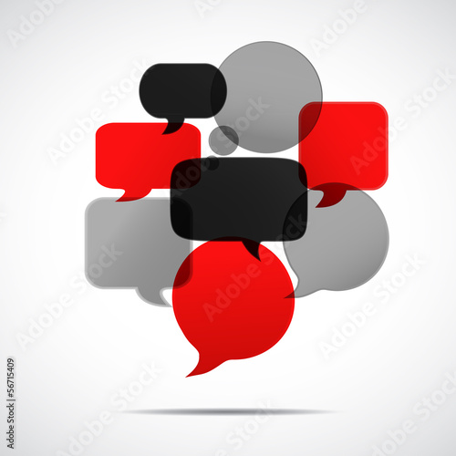 bulles concept rouge gris noir