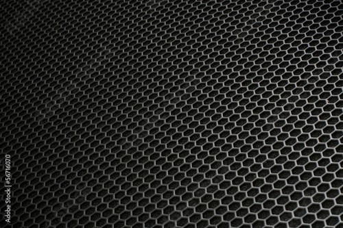 Black iron exagonal texture. Industrial background