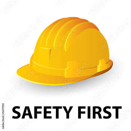 Yellow safety hard hat