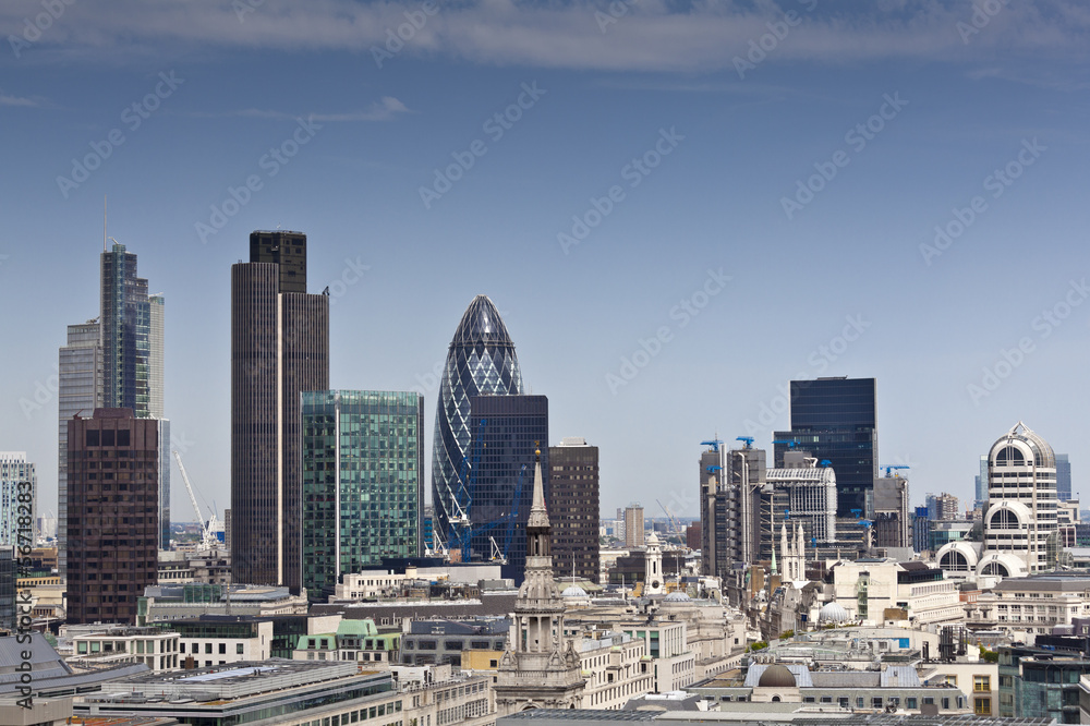 Fototapeta Financial District and Downtown, London, UK