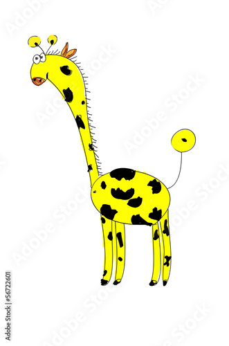 soft toys - baby giraffe. vector