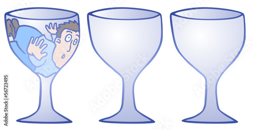 Three glass