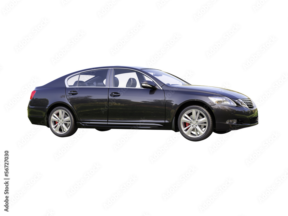 Obraz premium Modern car is isolated on a white