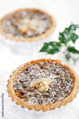 christmas tart with mincemeat and candied peel