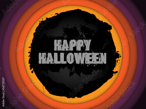 Vector - Halloween Background Circle Grunge Vector