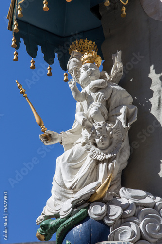 Antwerp - baroque Madonna from house facade