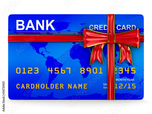 credit card on white. Isola...