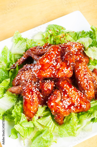 yangnam chicken, korean version of buffalo wings photo