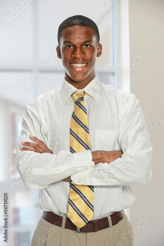 Businessman Smiling Indide Office photo