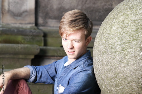 Young handsome man on street, old town Gdansk © Voyagerix