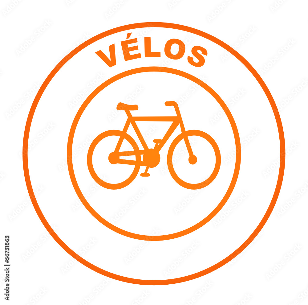 vélos sur bouton web rond orange vélos sur bouton web rond orange