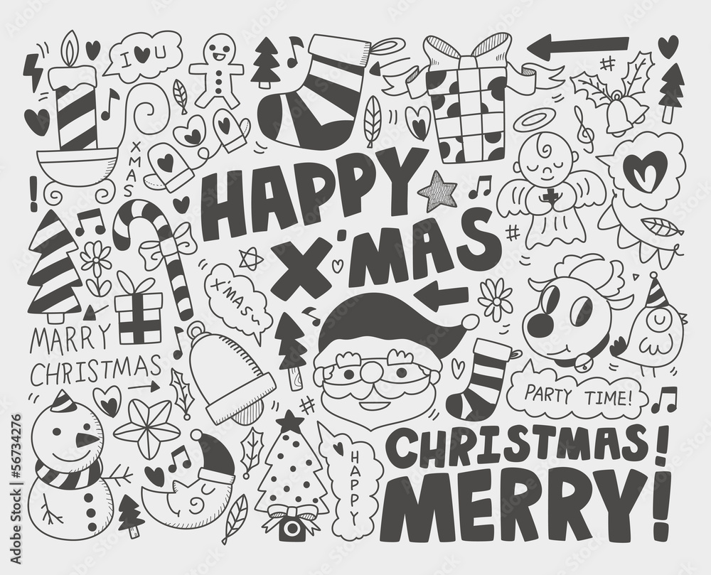 Doodle Christmas background Doodle Christmas background