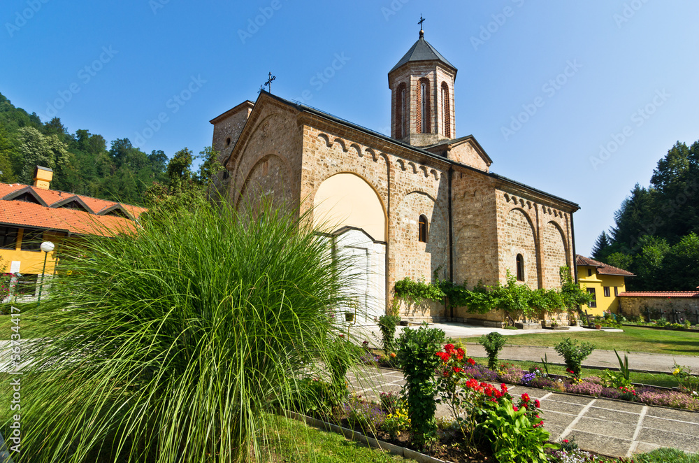 A view of Rača monastery established in 13. century