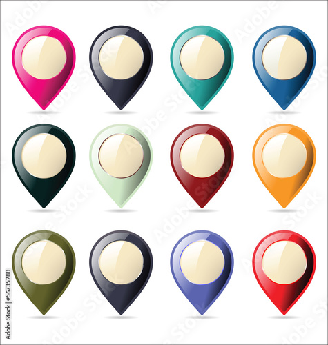 Free Download Set of map pointers - GFXLoad