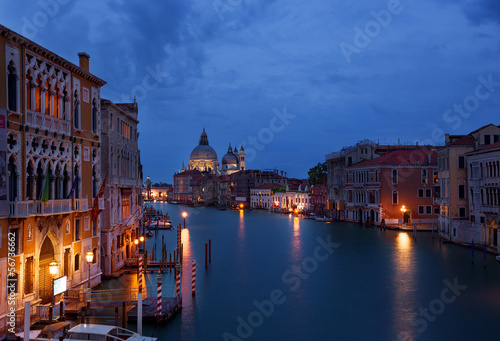 night view of Grand Canal in Venice. Italy. © phant
