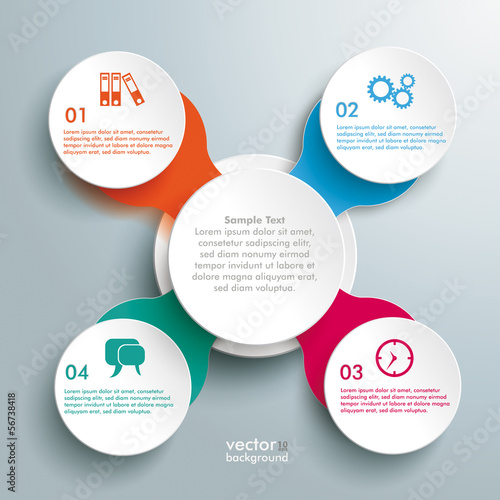 Circle Chain Colored Cross Infographic