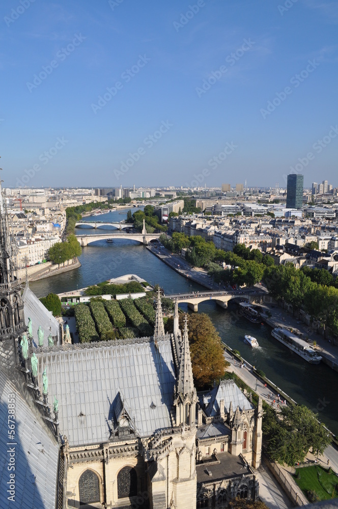 Panorama sur la Seine depuis Notre-Dame de Paris